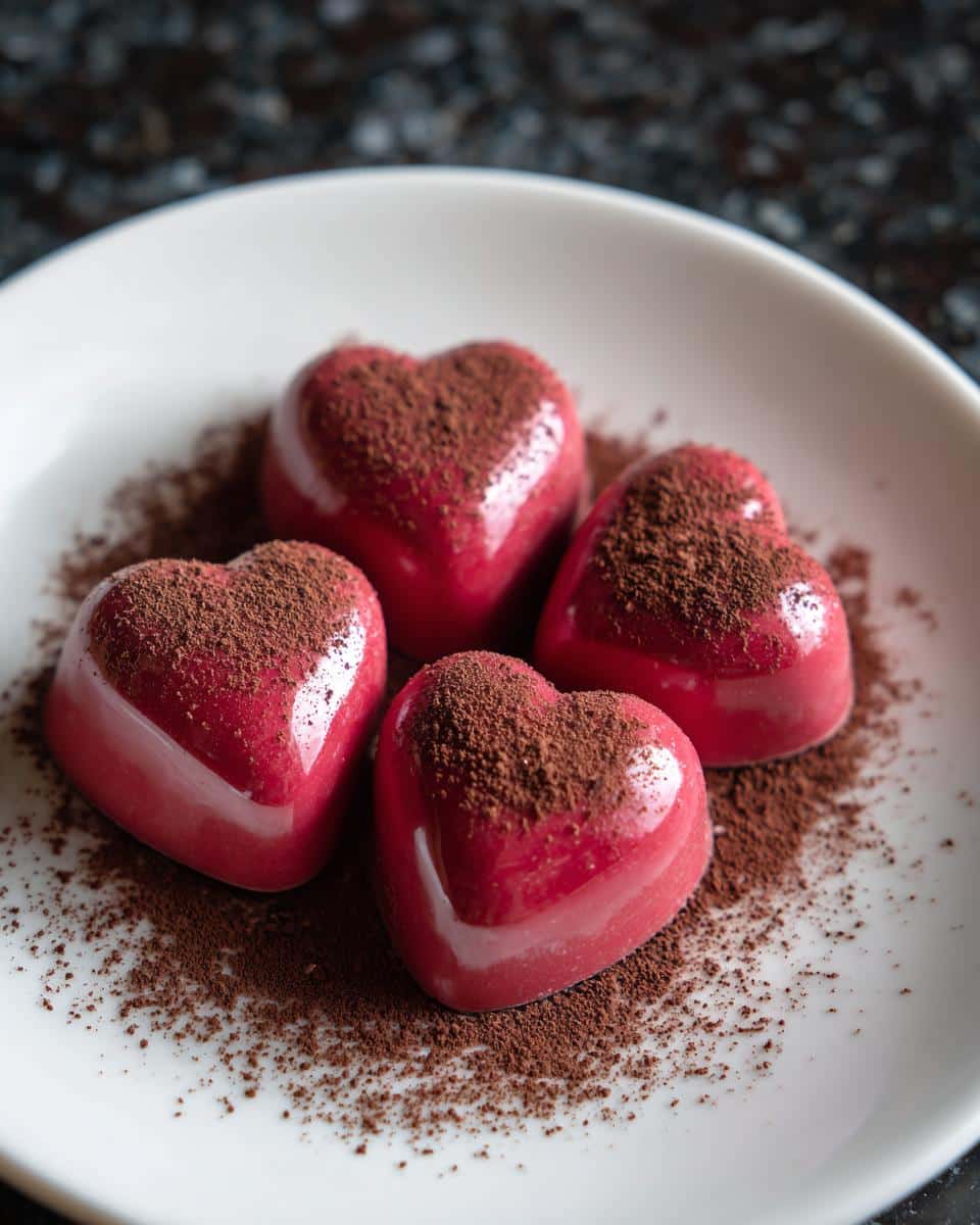 Ruby Chocolate Truffle Hearts - detail 1