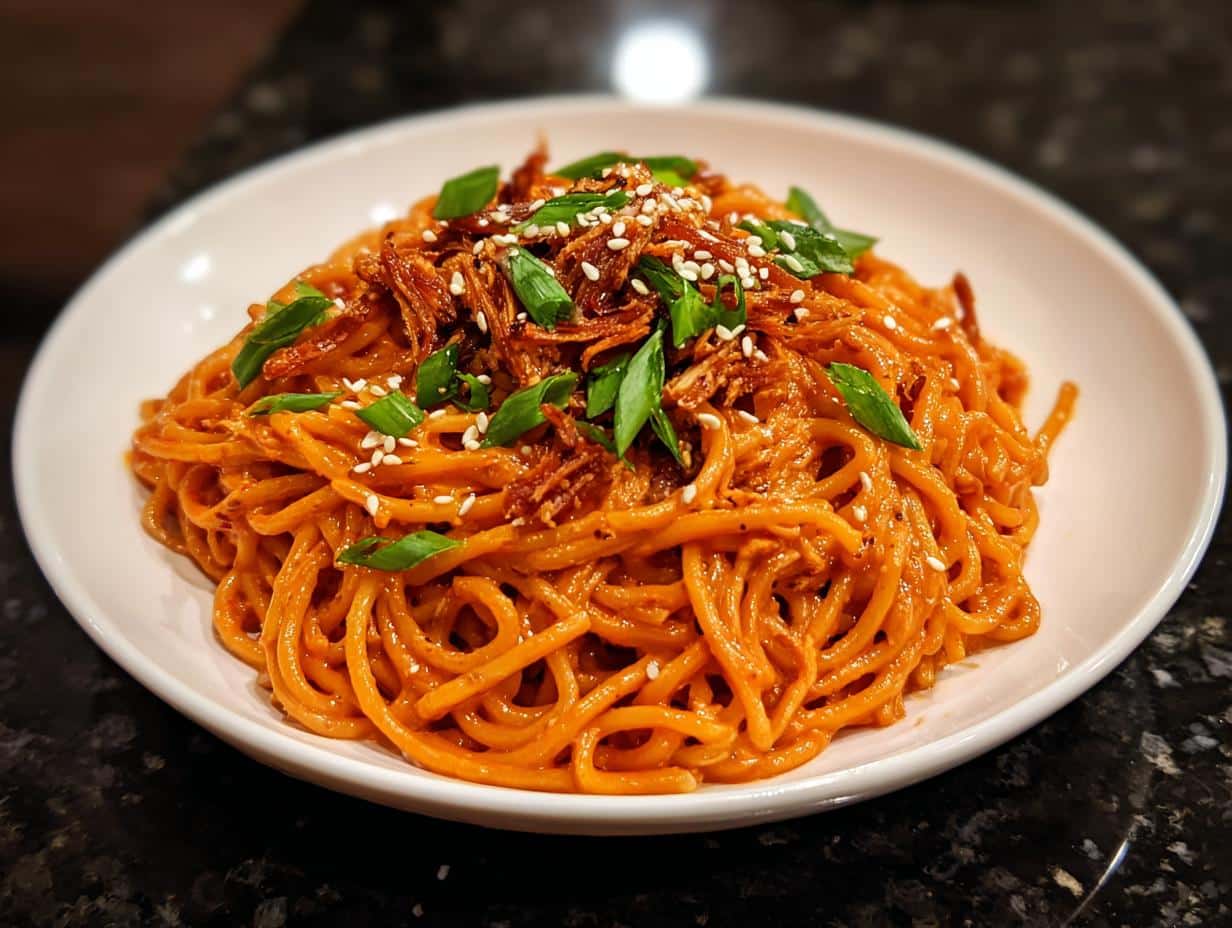 30-Min Spicy Gochujang Cream Pasta Recipe You’ll Obsess Over