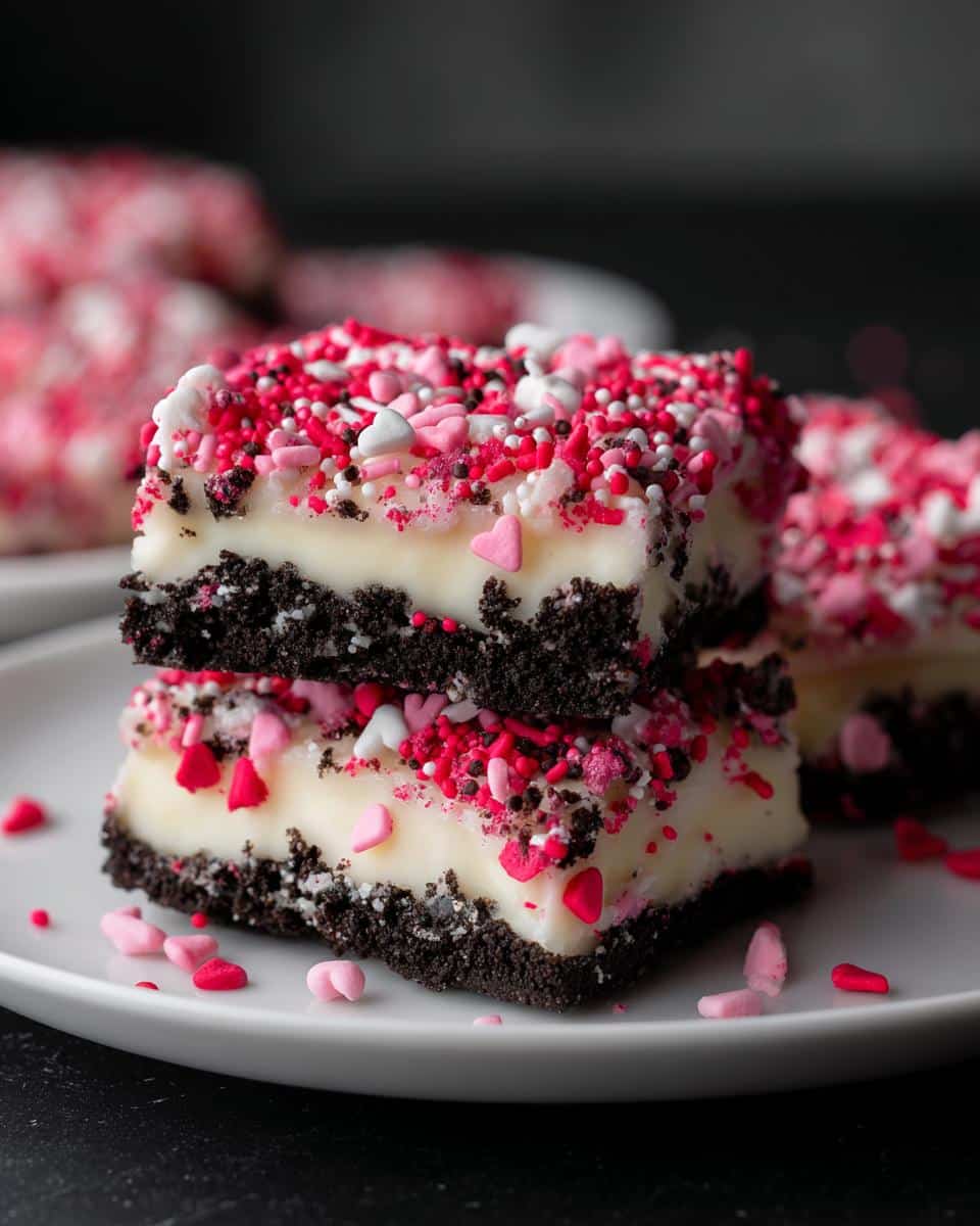Sprinkle-Dipped Oreo Valentine Bars - detail 3