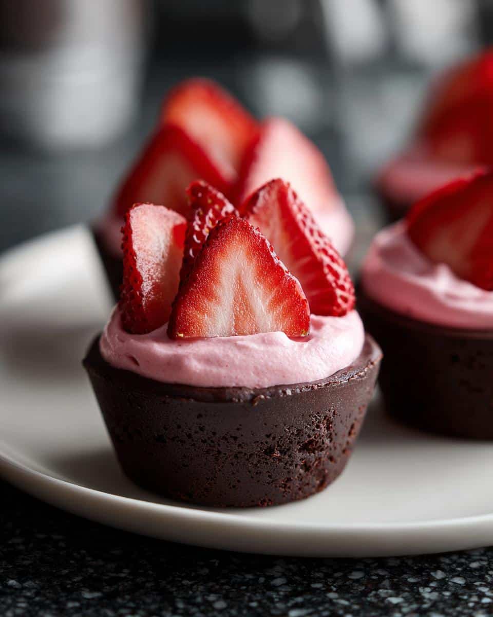 Strawberry Mousse Chocolate Cups - detail 2