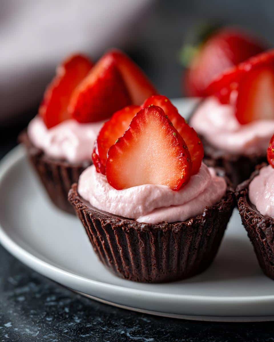 Strawberry Mousse Chocolate Cups - detail 3