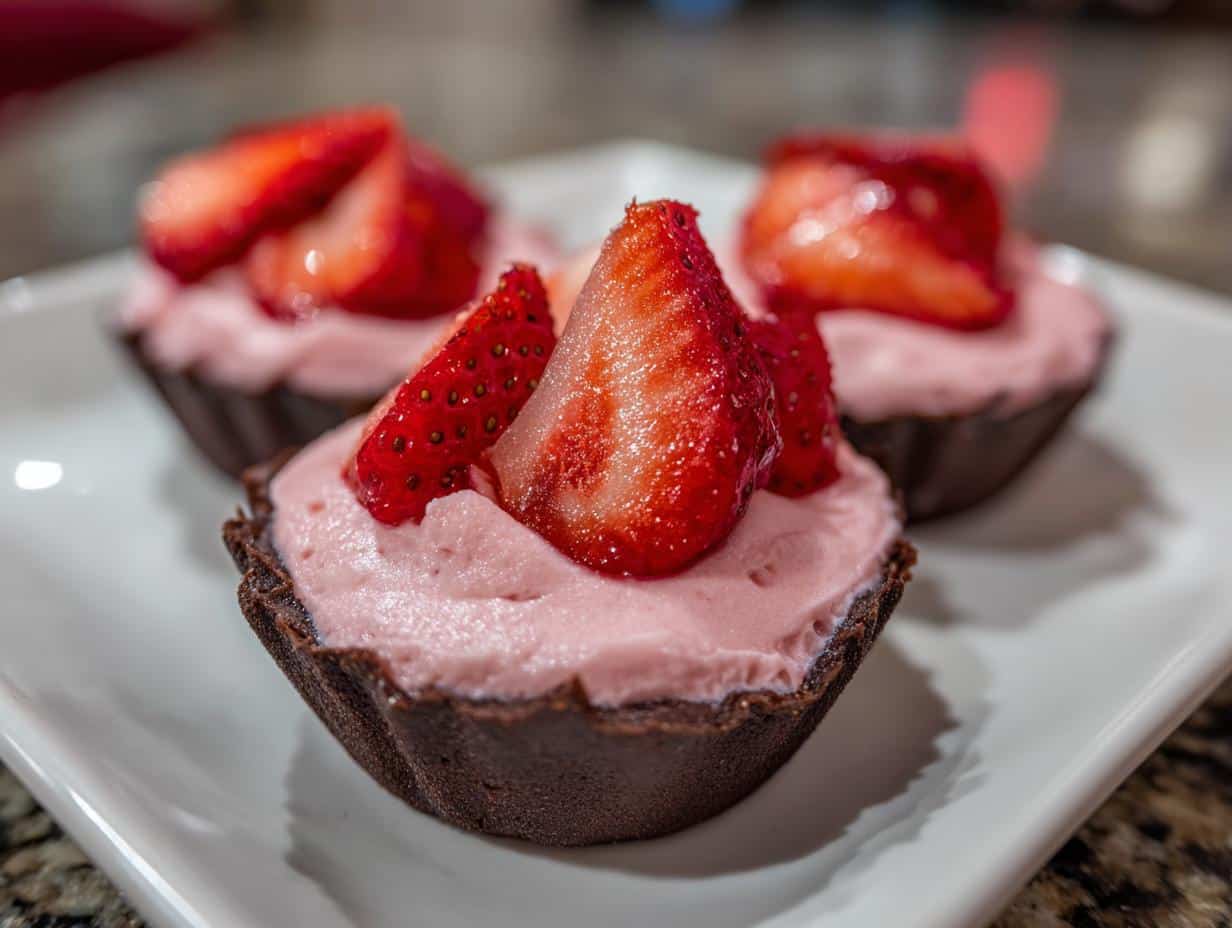 Irresistible Strawberry Mousse Chocolate Cups in Just 25 Minutes