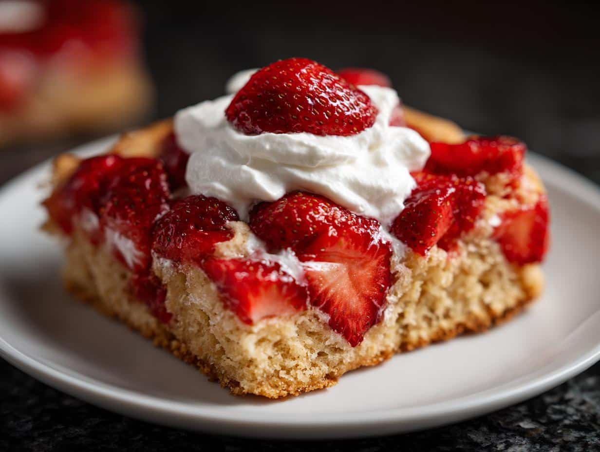 Irresistible 5-Ingredient Strawberry Shortcake Blondies Recipe