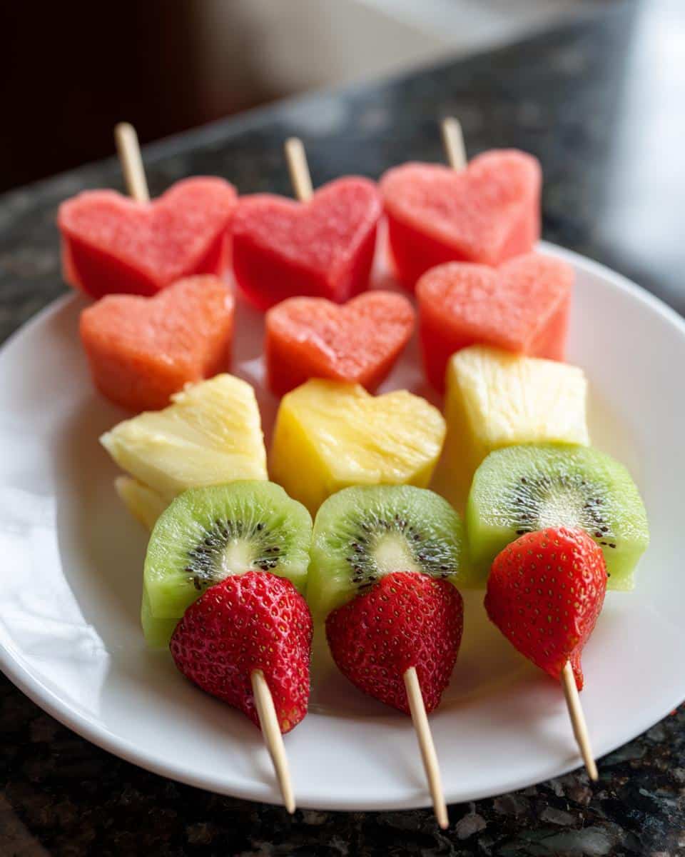 Tropical Heart Fruit Kabobs - detail 1