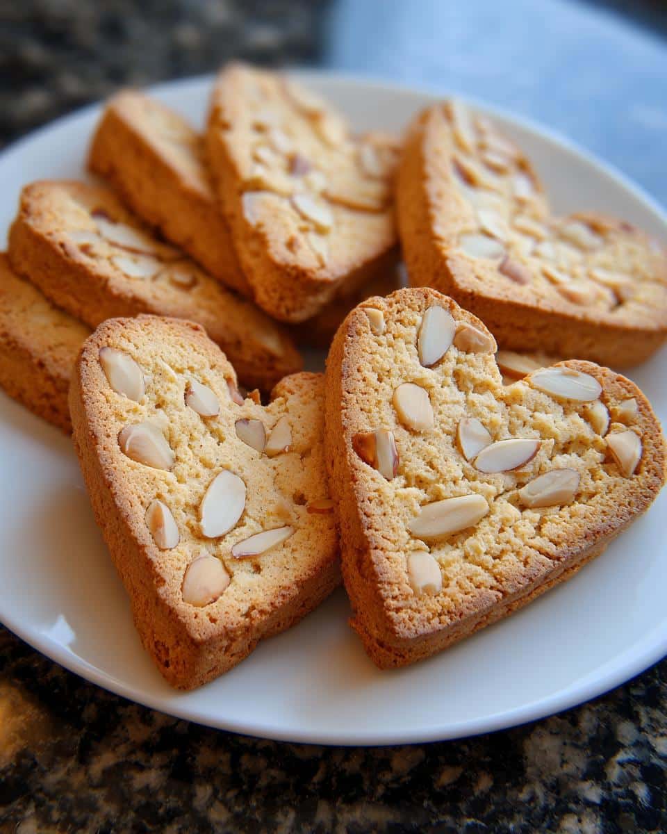 Valentine Almond Biscotti Hearts - detail 2