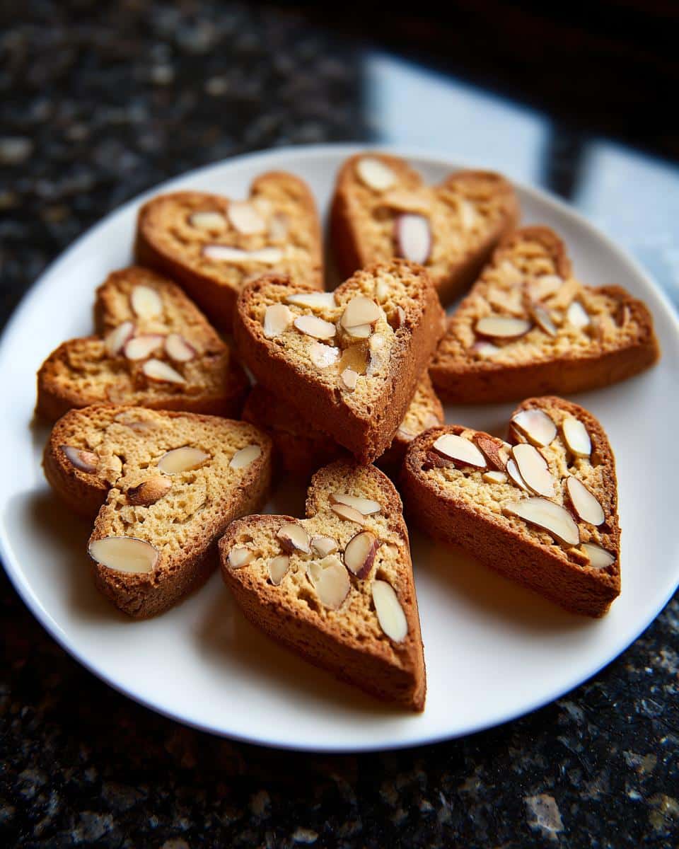 Valentine Almond Biscotti Hearts - detail 3