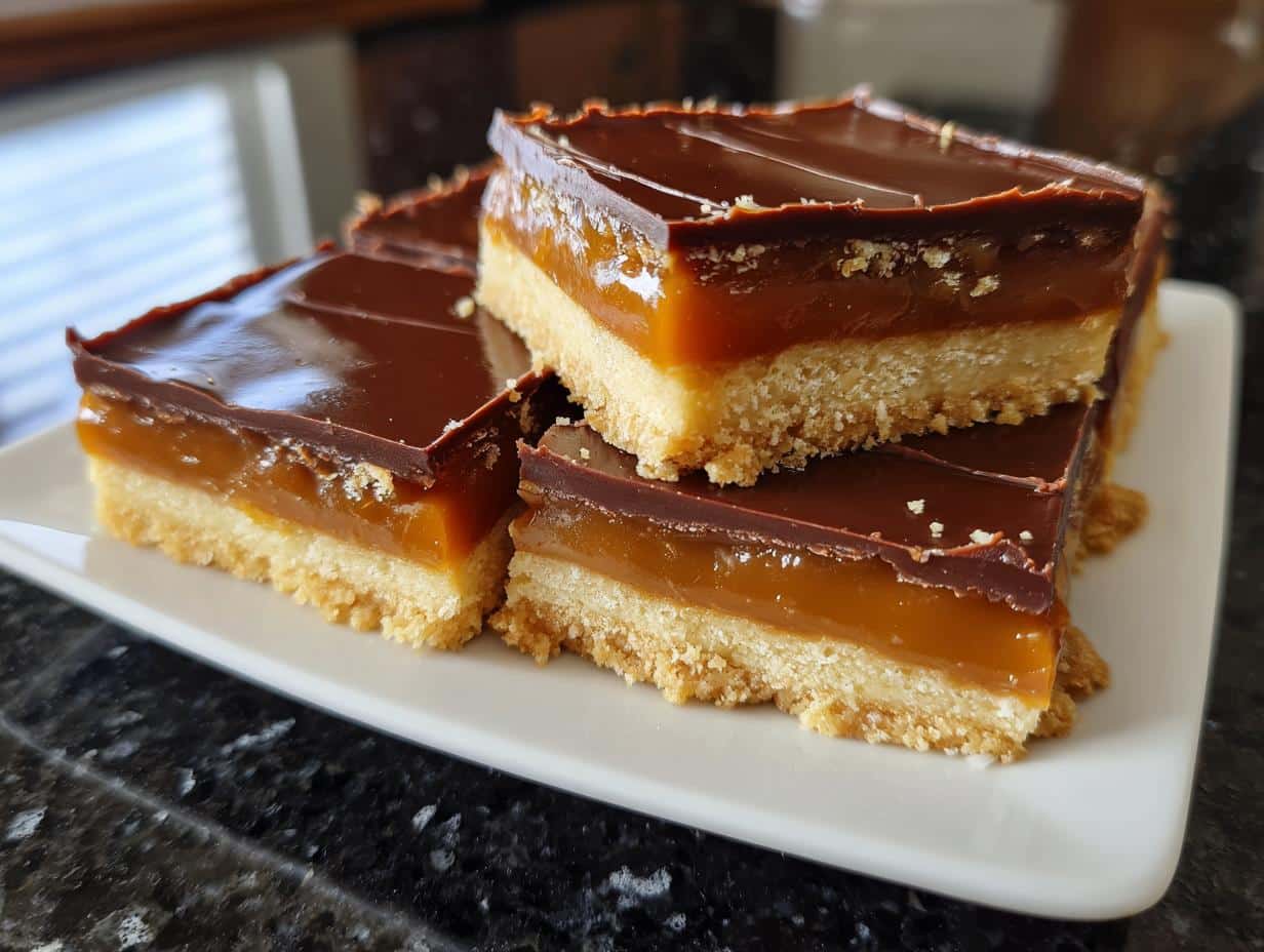 Irresistible Valentine Millionaire Bars Recipe, 3 Layers of Bliss