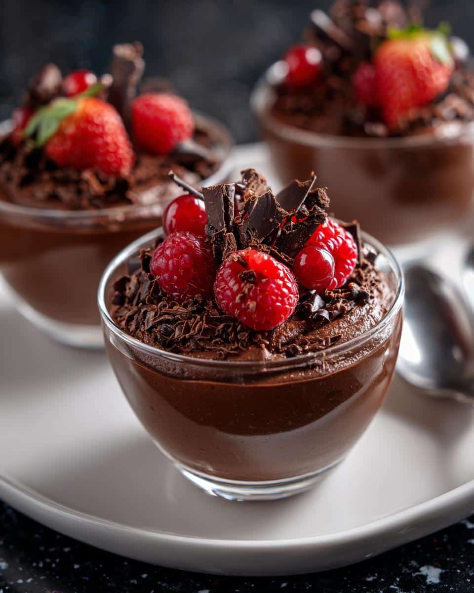 Valentine’s Chocolate Mousse Cups - detail 2