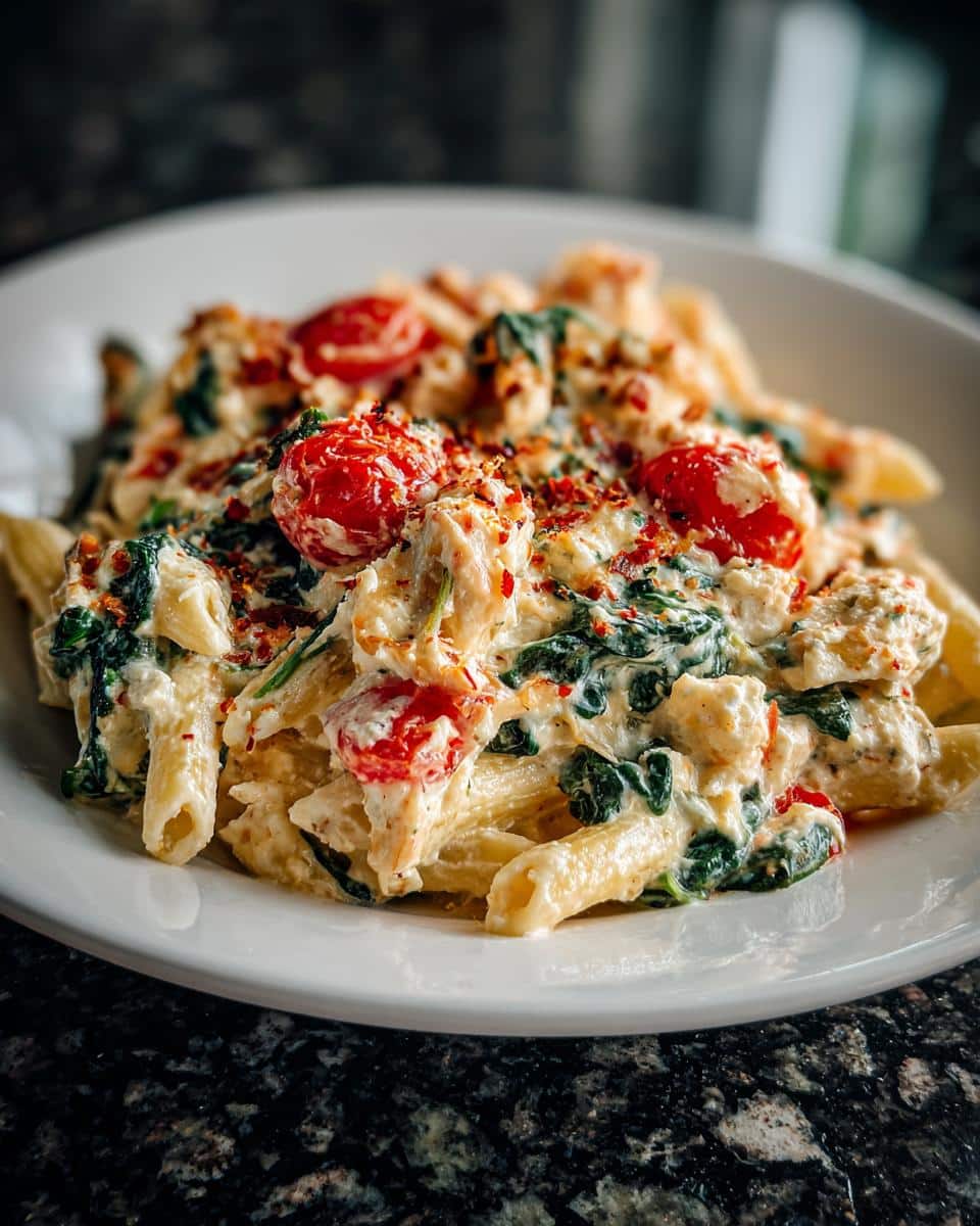 Viral Baked Feta Pasta with Spinach - detail 3