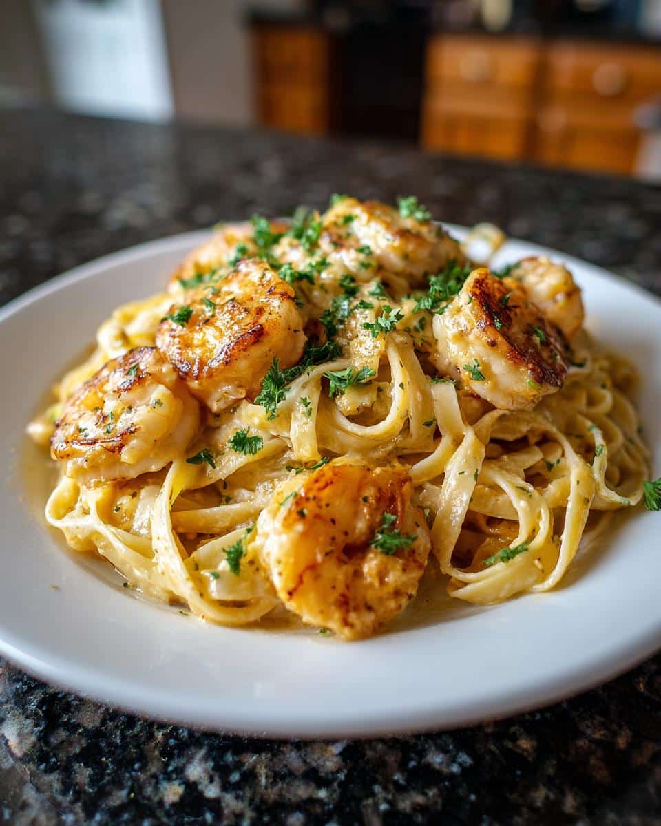 Creamy Garlic Shrimp Linguine - detail 2