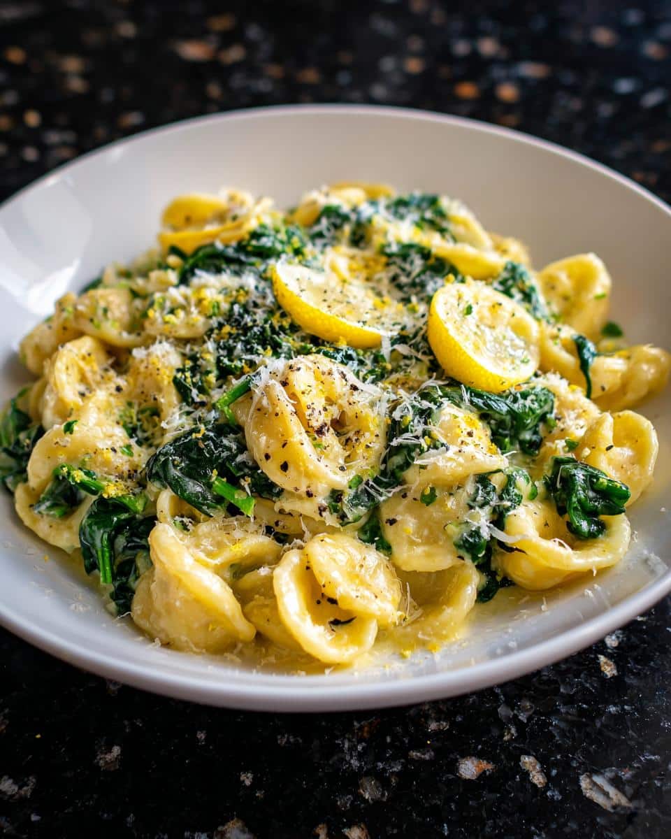 Creamy Lemon Spinach Pasta - detail 2