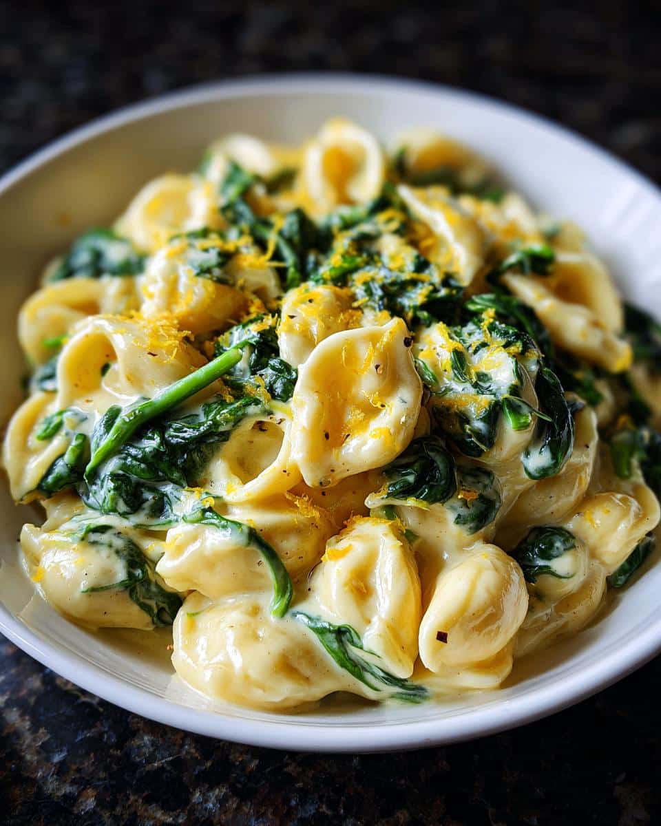 Creamy Lemon Spinach Pasta - detail 4