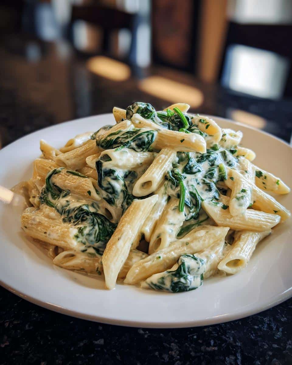 Creamy Spinach Cream Cheese Pasta - detail 2