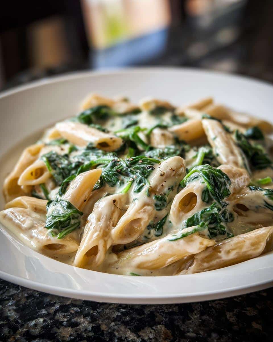 Creamy Spinach Cream Cheese Pasta - detail 4