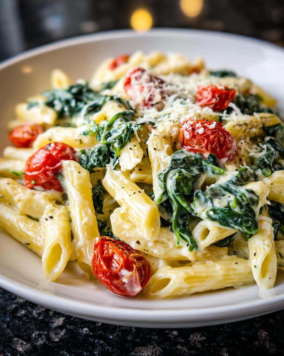 Creamy Spinach Tomato Penne - detail 1