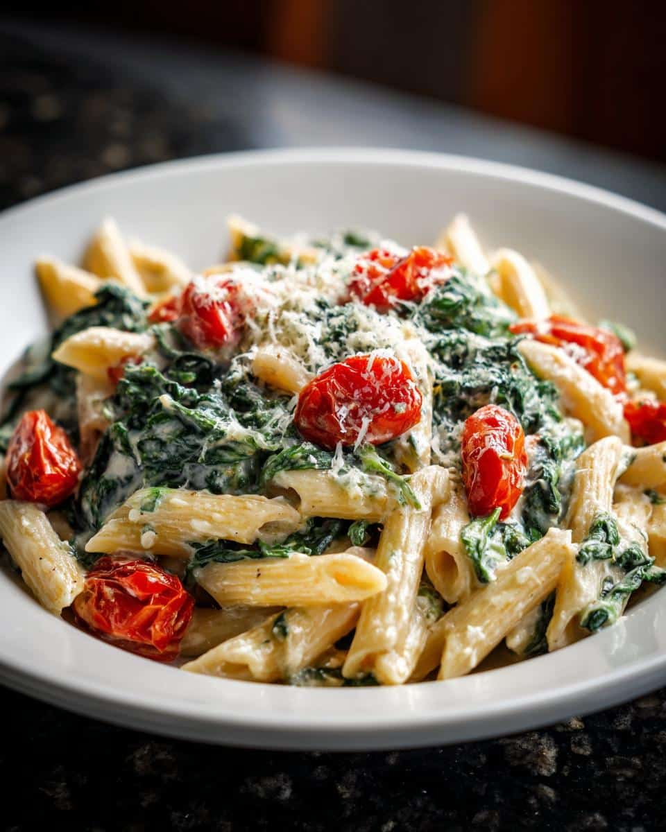 Creamy Spinach Tomato Penne - detail 3