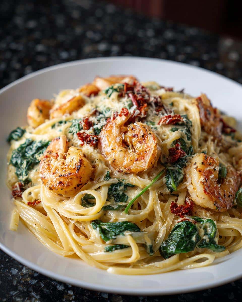 Creamy Tuscan Shrimp Pasta - detail 1
