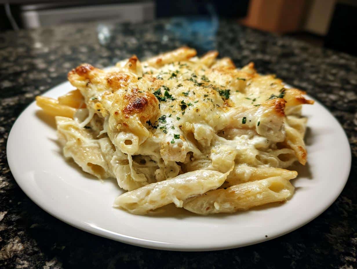 Creamy White Sauce Pasta Bake