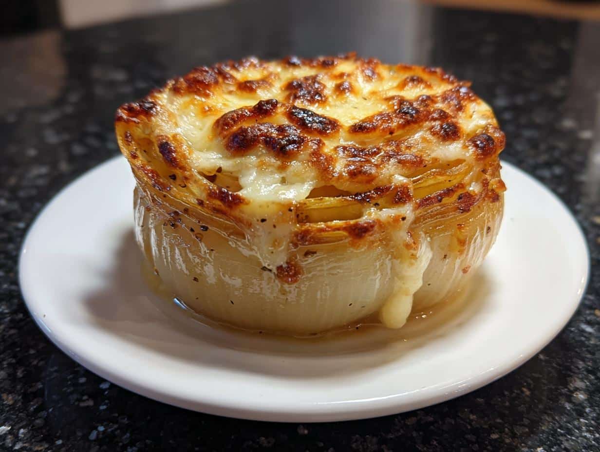 “Mozzarella Onion Boil: 5-Ingredient Cheesy Magic You’ll Devour”