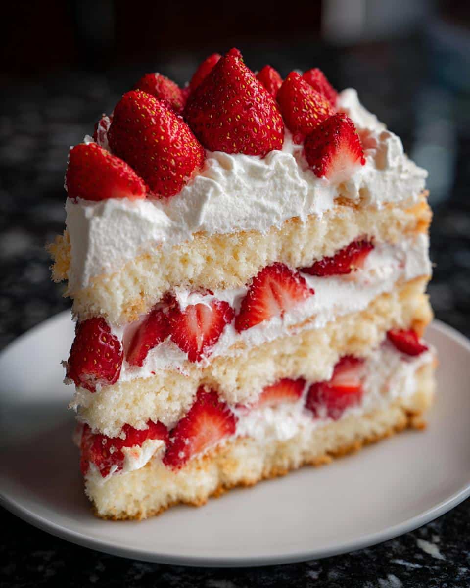 Angel food strawberry shortcake - detail 1