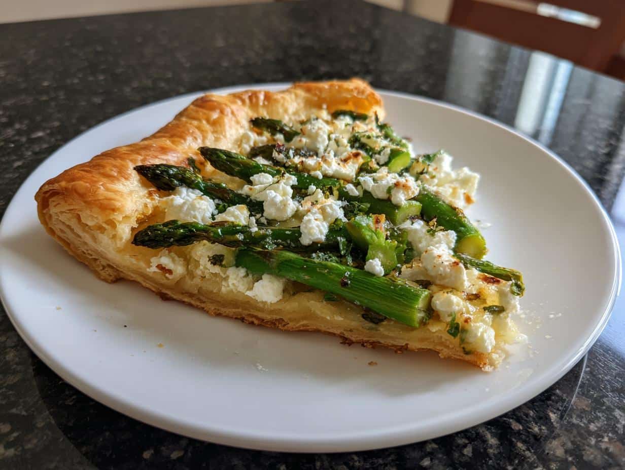 Asparagus Puff Pastry Tart with Feta - detail 3