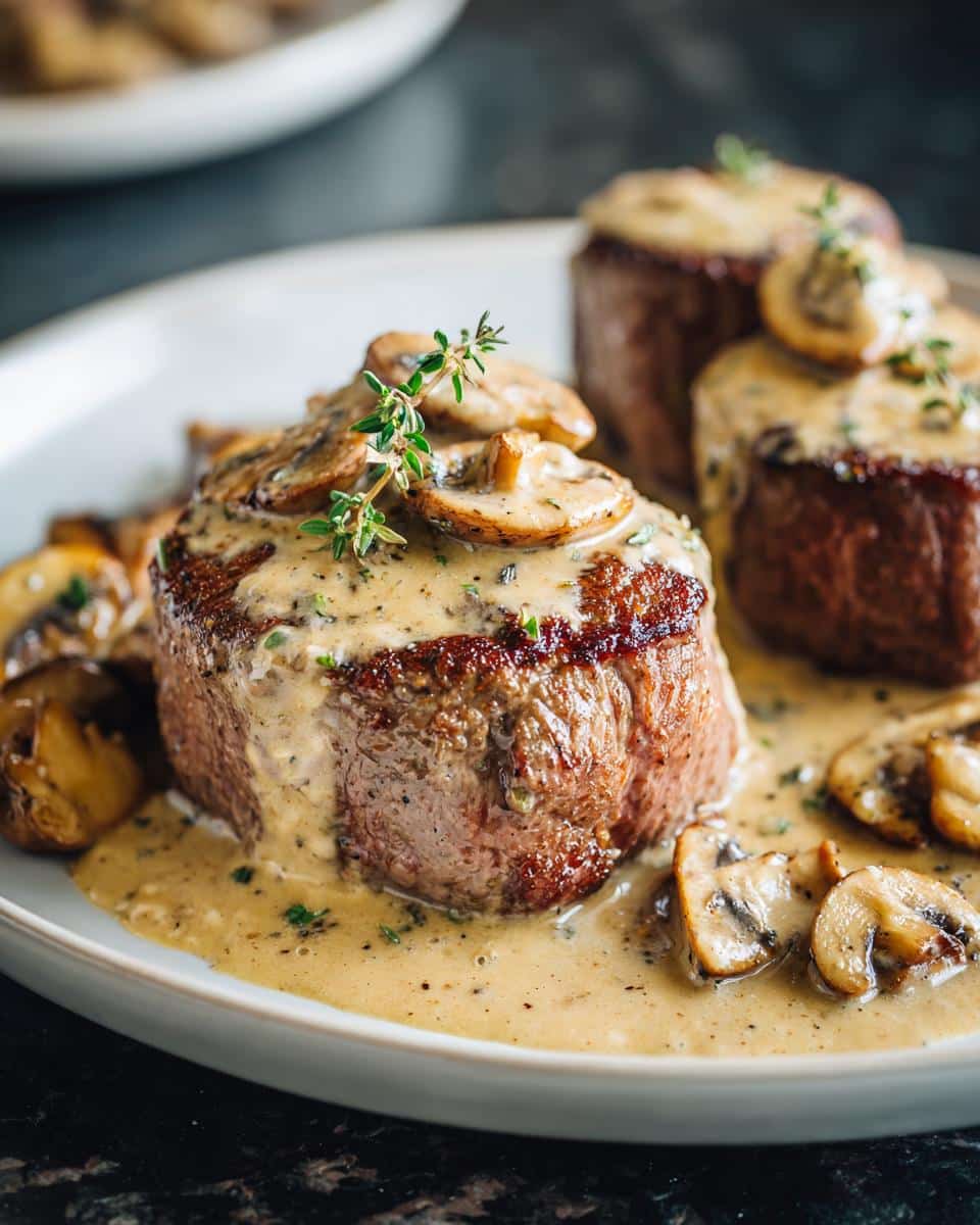 Beef Tenderloin with Creamy Mushroom Sauce - detail 1