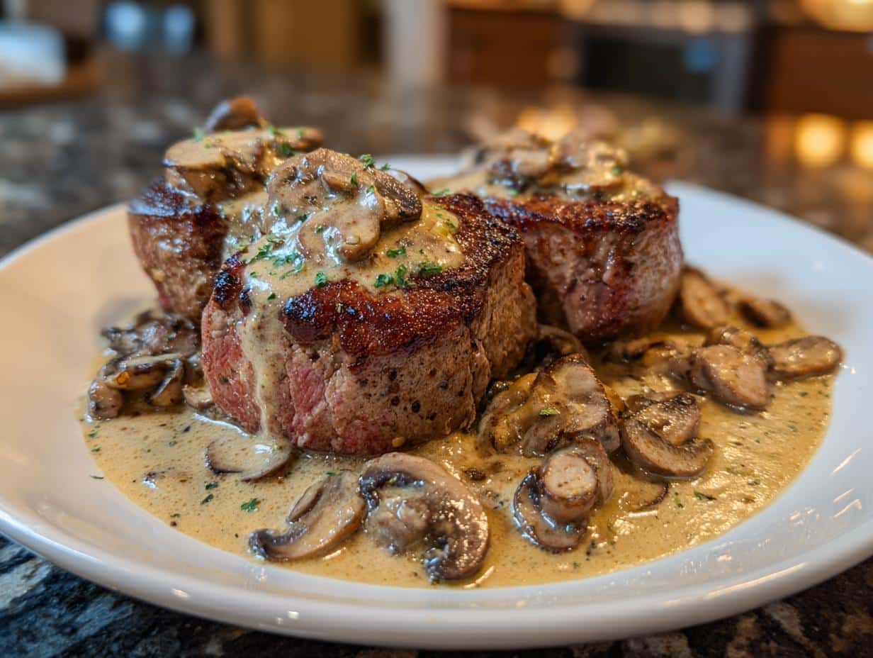Beef Tenderloin with Creamy Mushroom Sauce - detail 3