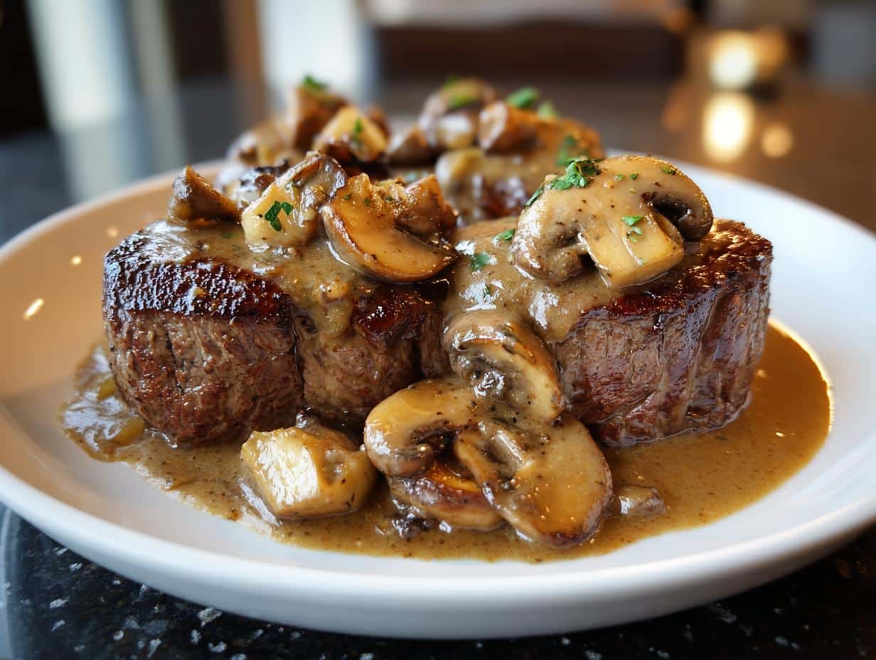 Juicy Beef Tenderloin with Mushroom Gravy in Just 40 Minutes
