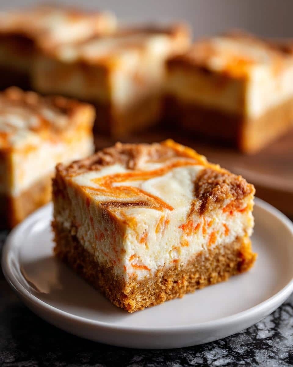 Carrot Cake Cheesecake Swirl Bars - detail 1