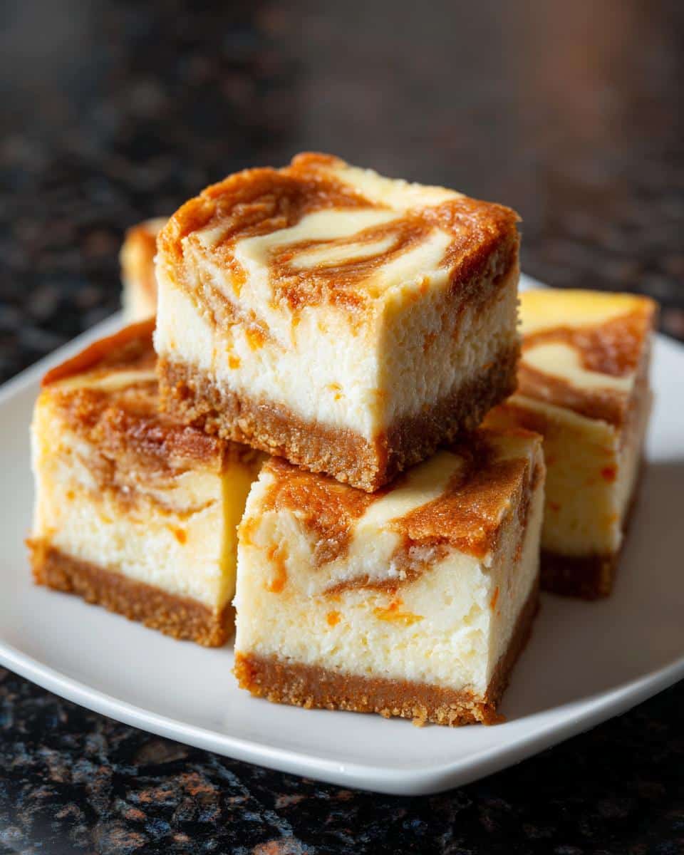 Carrot Cake Cheesecake Swirl Bars - detail 2
