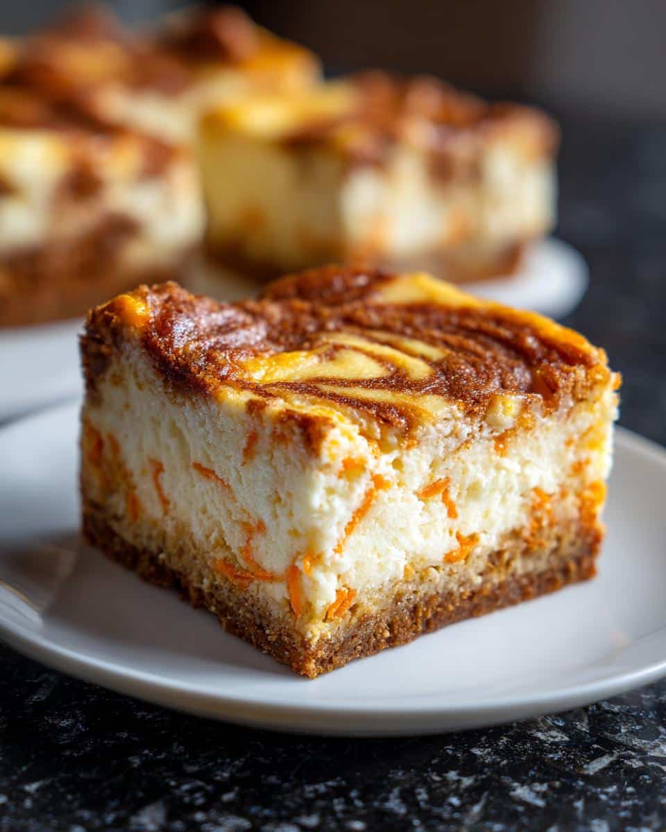 Carrot Cake Cheesecake Swirl Bars - detail 3