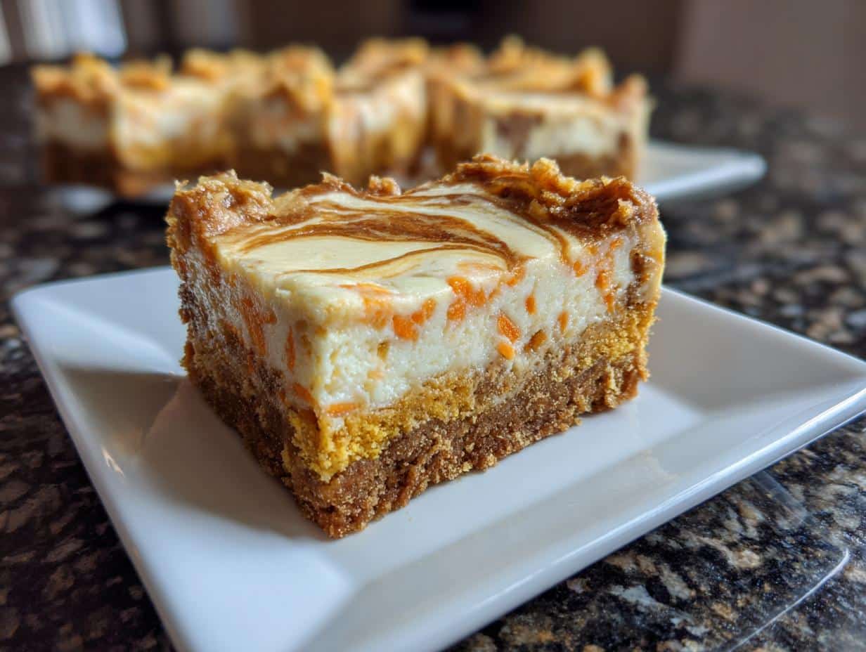 Carrot Cake Cheesecake Swirl Bars - detail 4