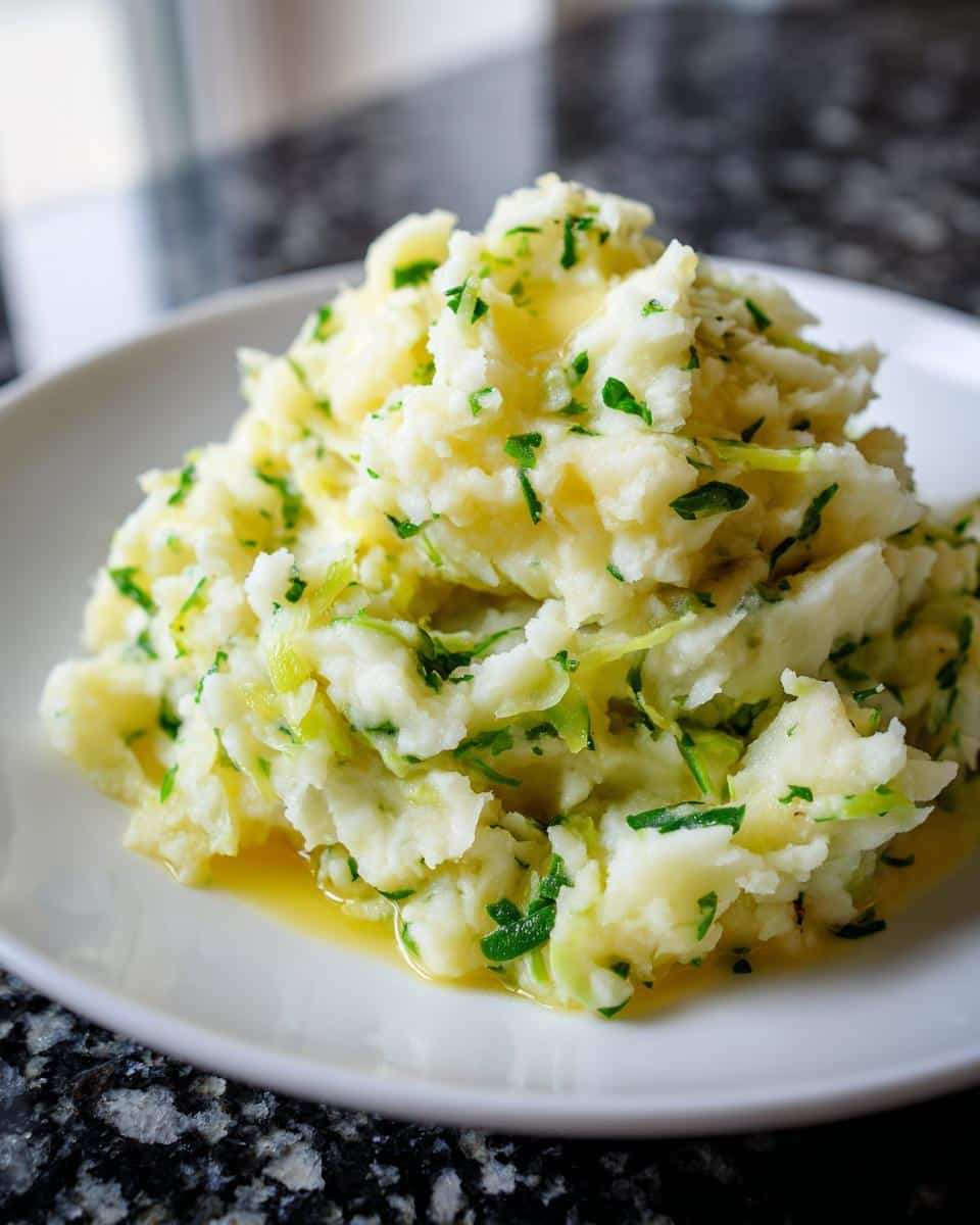 Colcannon (Mashed Cabbage & Potatoes) - detail 1