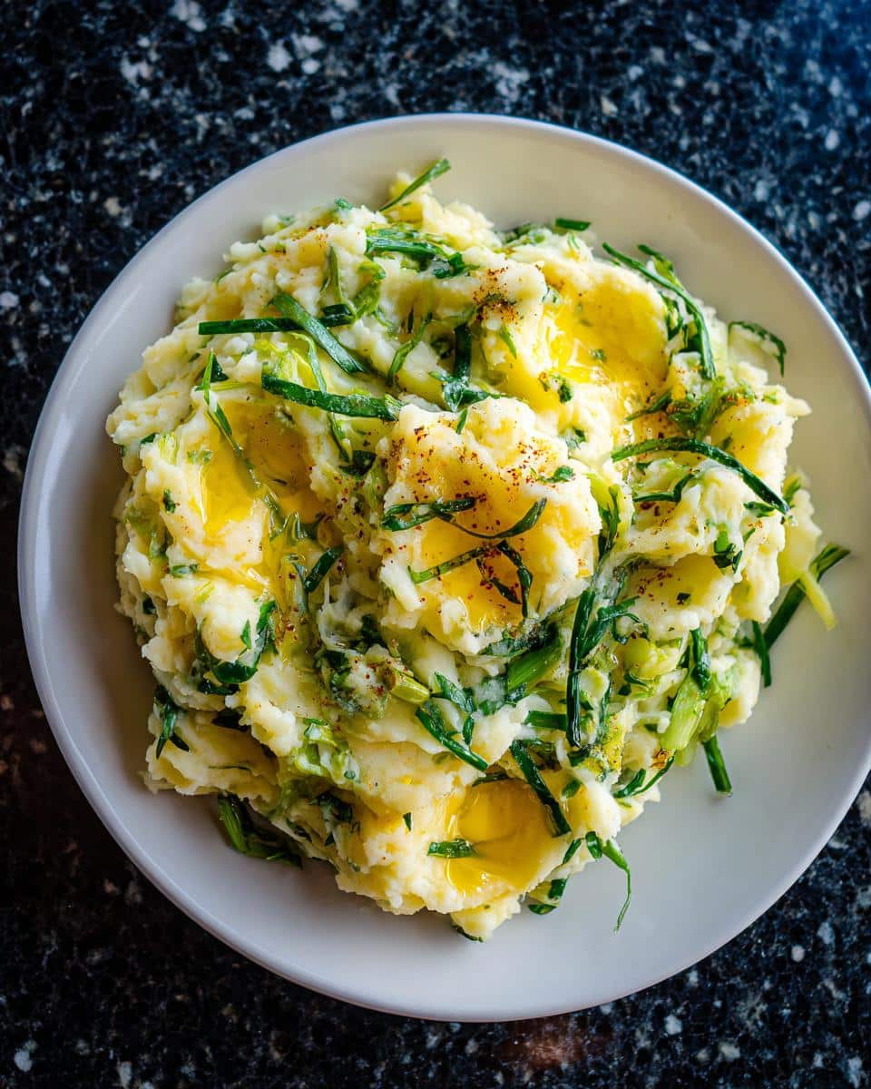 Colcannon (Mashed Cabbage & Potatoes) - detail 2
