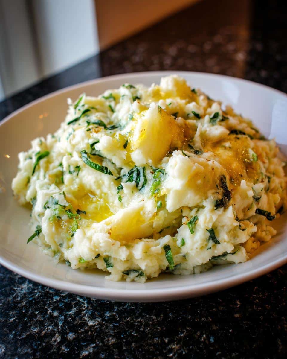 Colcannon (Mashed Cabbage & Potatoes) - detail 3