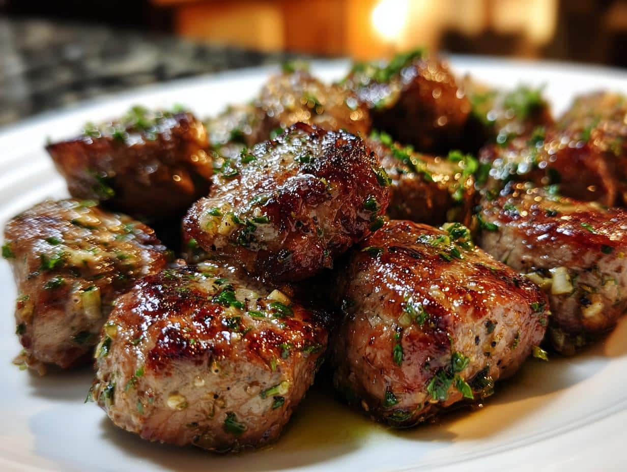 20-Minute Garlic Herb Steak Bites: Irresistible & Juicy