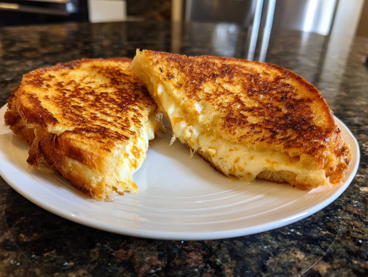 Garlic butter grilled cheese - detail 4