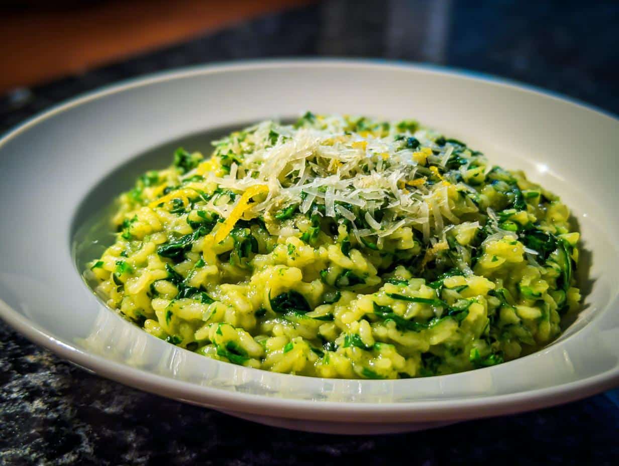 Green Spinach & Lemon Risotto - detail 2
