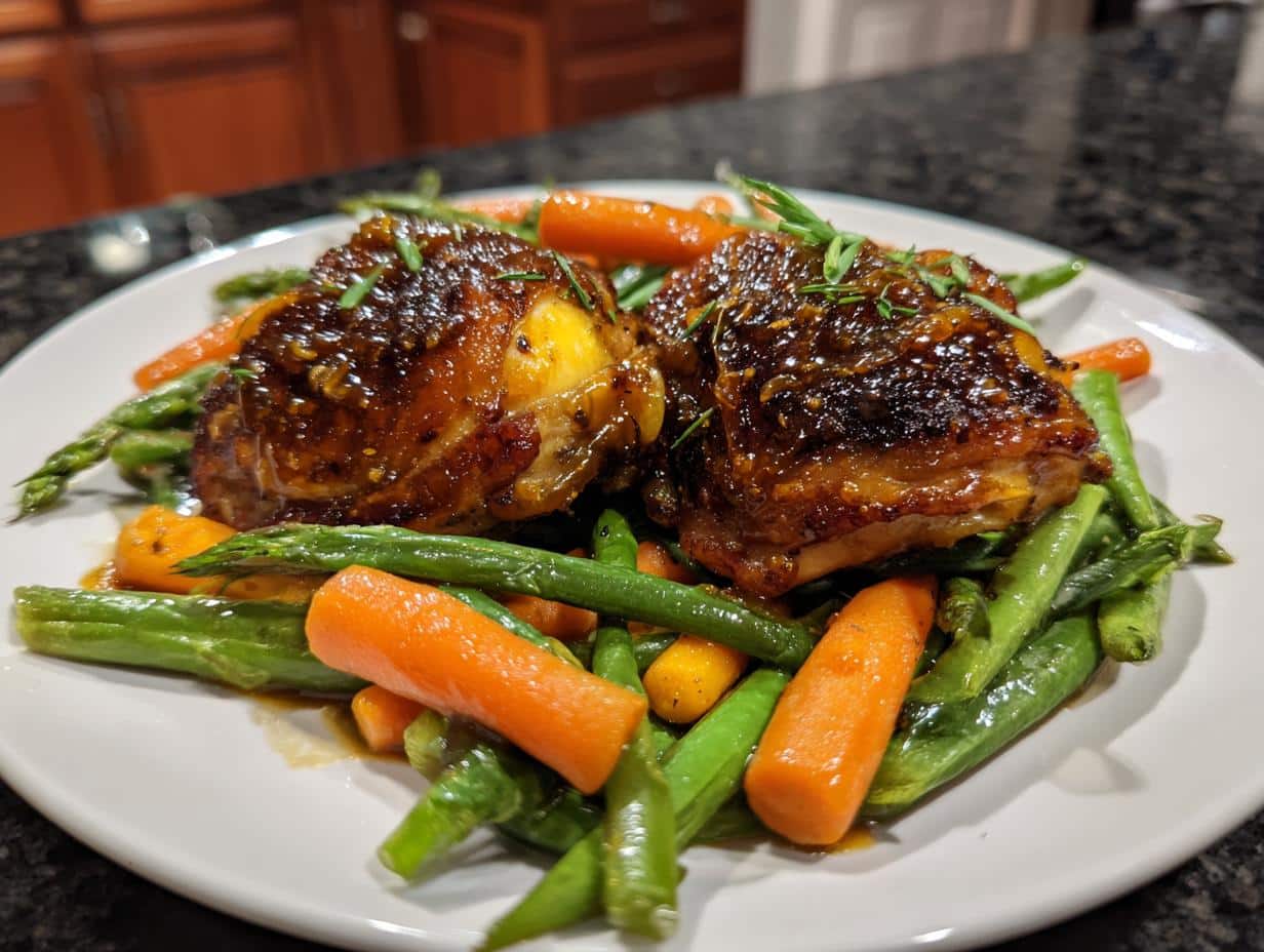 Honey & Mustard Chicken Thighs with Spring Veg - detail 1