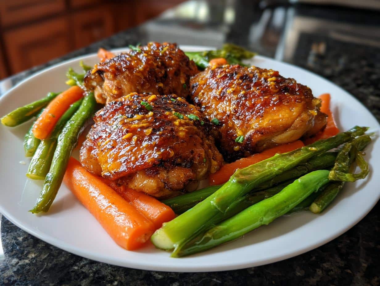 Honey & Mustard Chicken Thighs with Spring Veg - detail 2