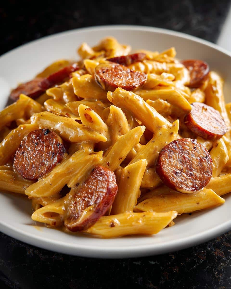 Kielbasa Pasta with Dijon Cream Sauce - detail 1