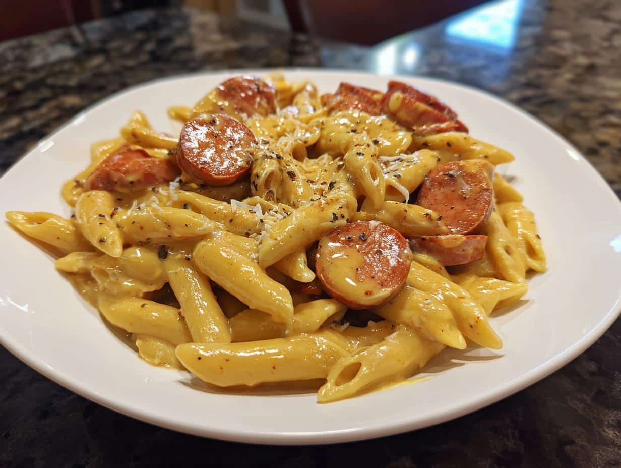 Kielbasa Pasta with Dijon Cream Sauce - detail 3