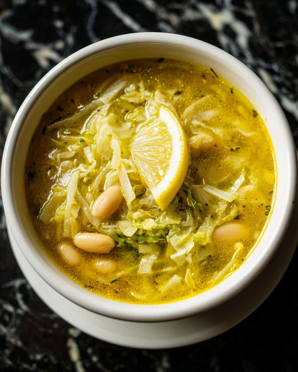 Lemon-Turmeric Cabbage & White Bean Soup - detail 1