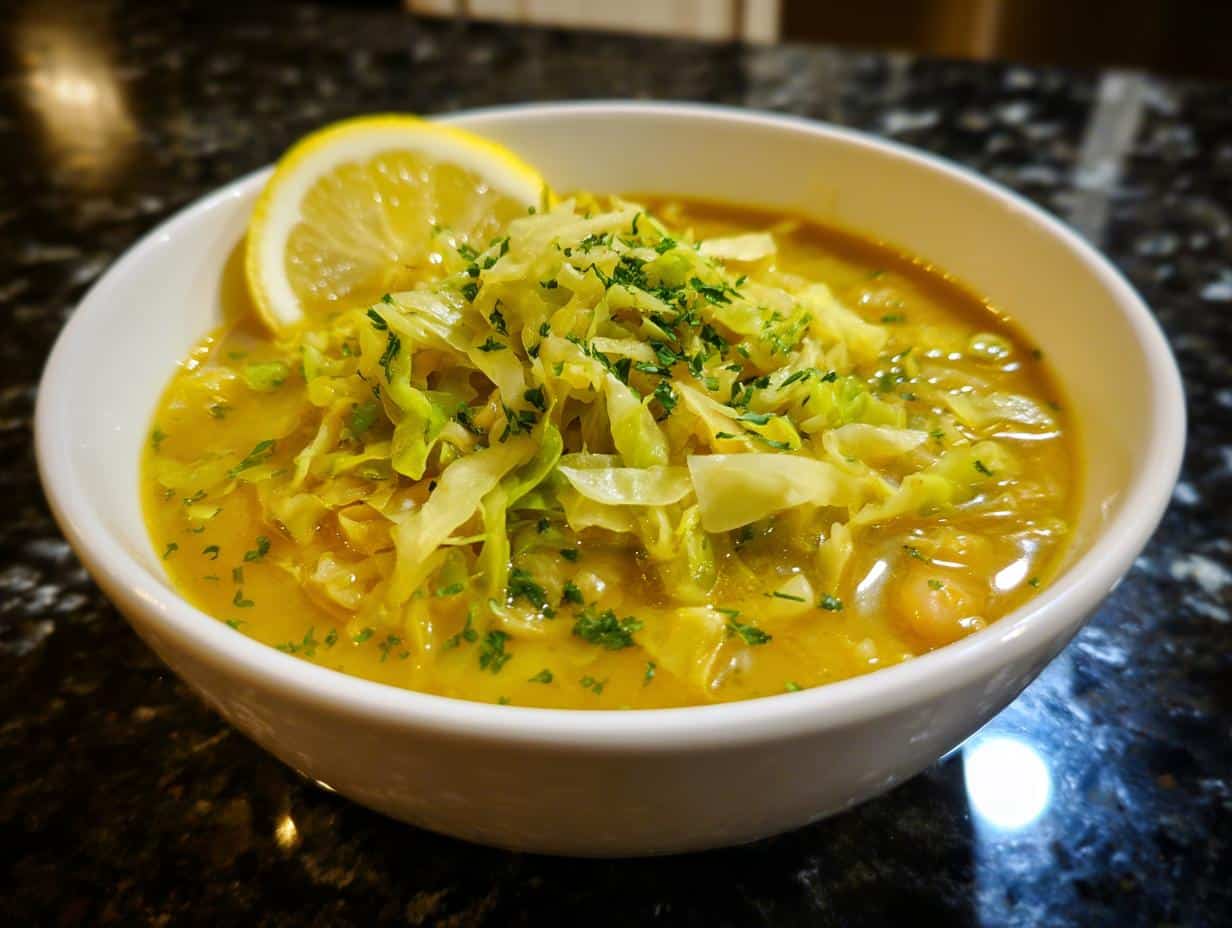 Lemon-Turmeric Cabbage & White Bean Soup - detail 4