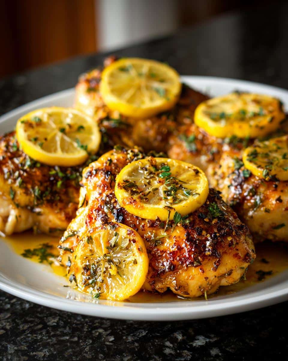Lemon herb baked chicken - detail 1