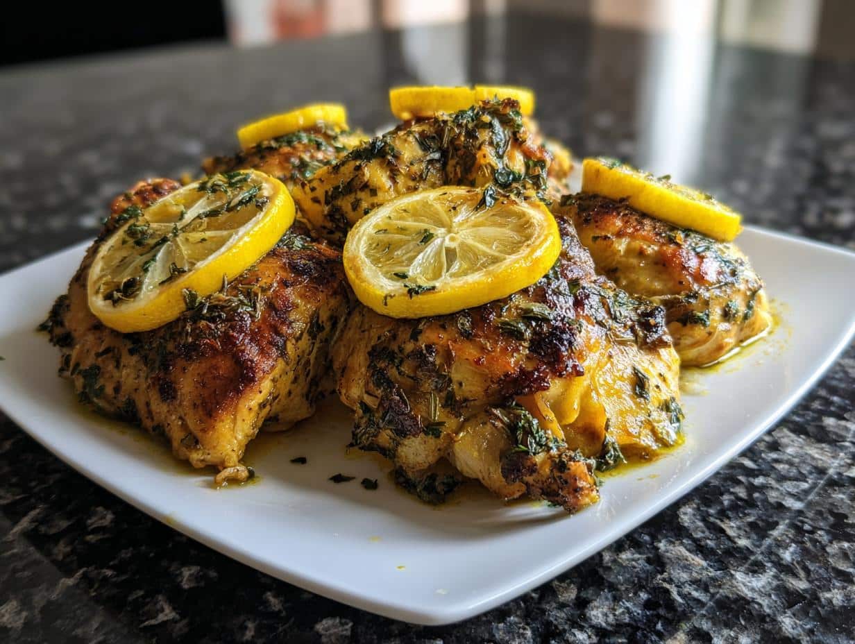 Lemon herb baked chicken - detail 3