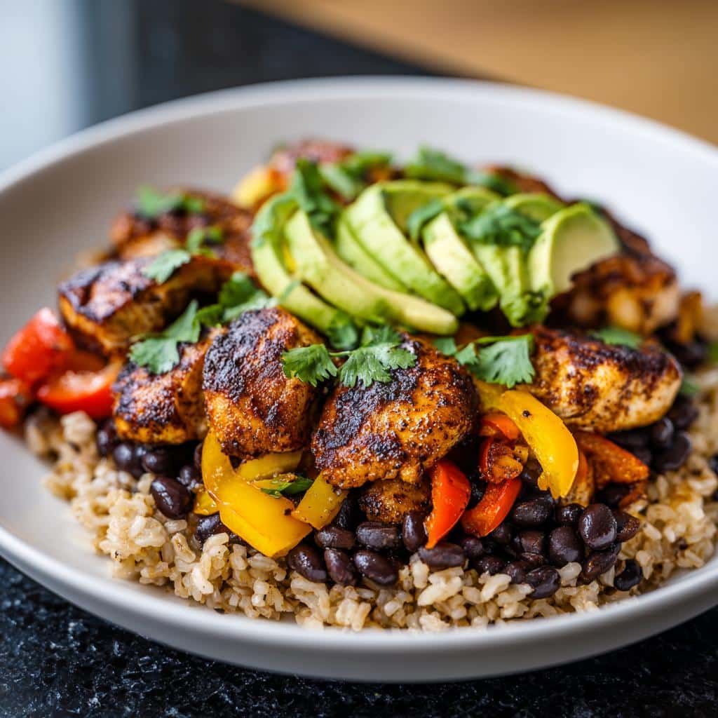 Meal-Prep Chili-Lime Chicken Bowls - detail 1