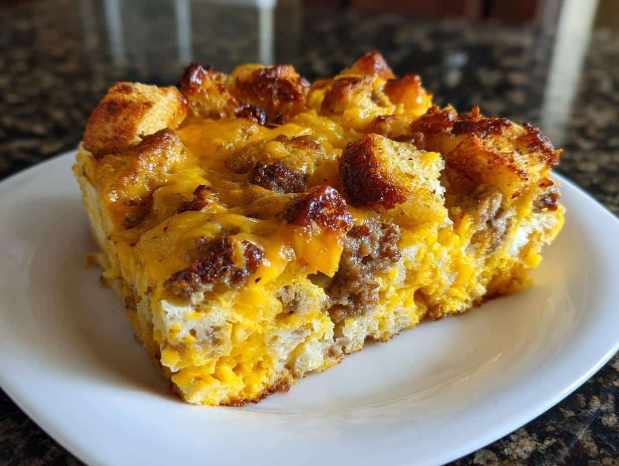 Amazing 5-Ingredient Overnight Sausage Breakfast Casserole Magic