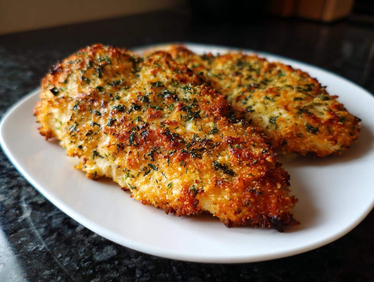 Parmesan crusted chicken - detail 4