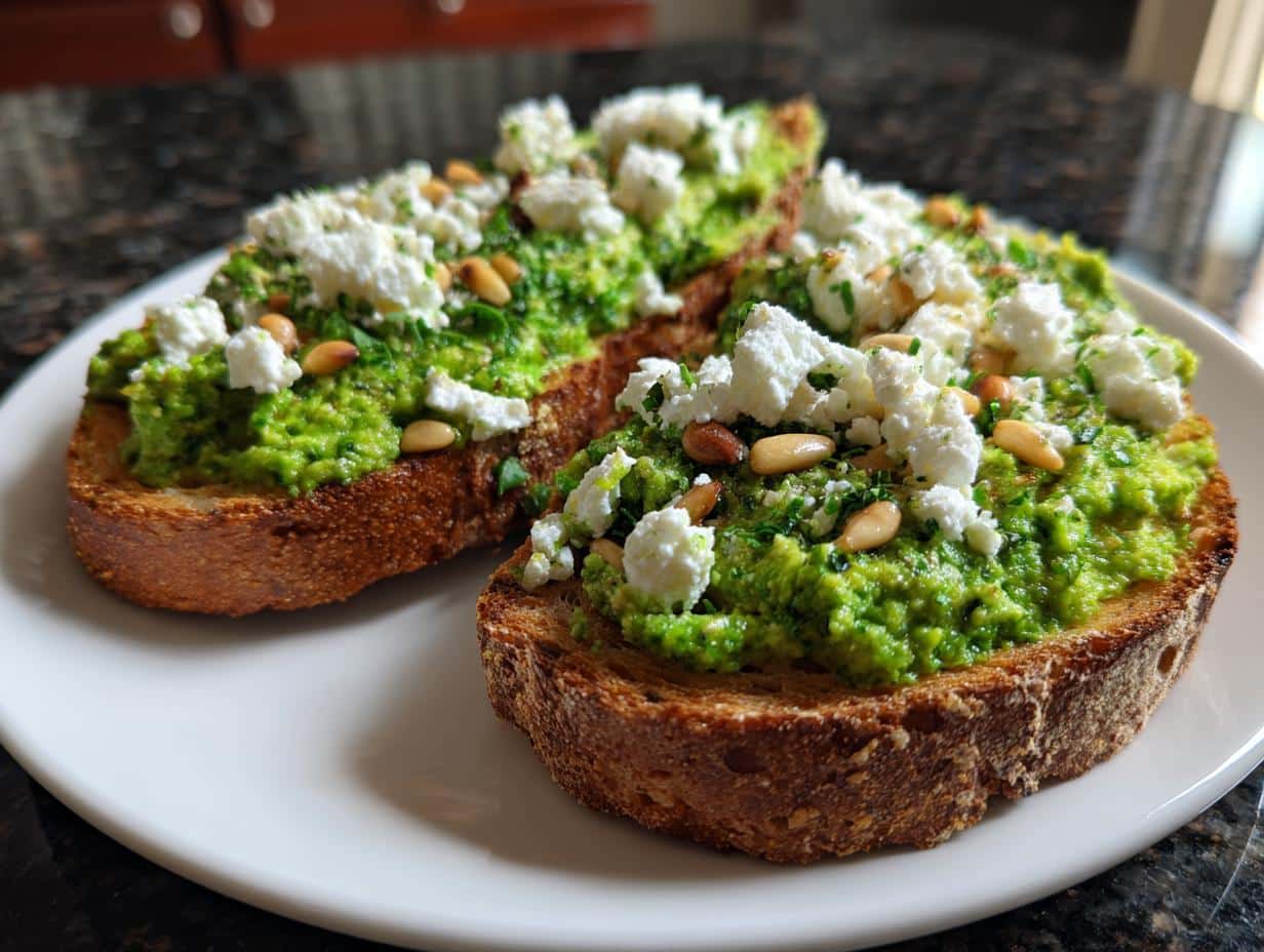Pea and Mint Pesto Toast - detail 2